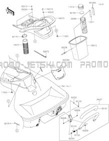 Hull Rear Fittings pour Kawasaki 2021 JET SKI® STX®160