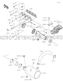 Muffler(s) pour Kawasaki 2021 JET SKI® STX®160LX