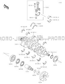 Crankshaft pour Kawasaki 2021 JET SKI® STX®160X