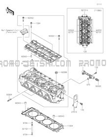 Cylinder Head pour Kawasaki 2021 JET SKI® STX®160X