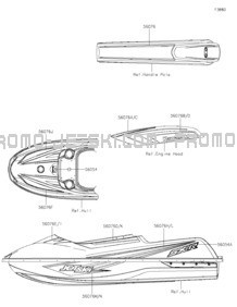 Decals(AMFNN) pour Kawasaki 2021 JET SKI® SX-R