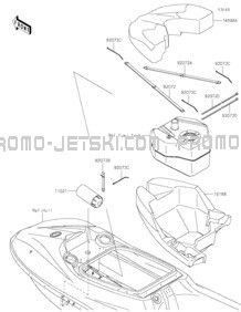 Hull Fittings pour Kawasaki 2021 JET SKI® SX-R