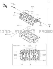 Crankcase pour Kawasaki 2021 JET SKI® ULTRA® 310R