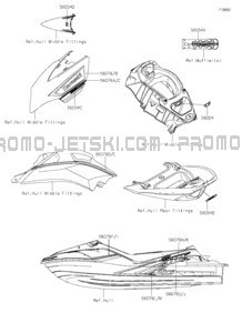 Decals pour Kawasaki 2021 JET SKI® ULTRA® 310R