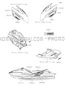 Decals pour Kawasaki 2021 JET SKI® ULTRA® 310X