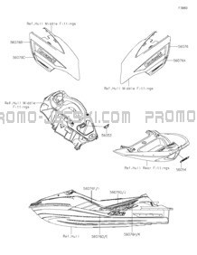 Decals(KMFNN) pour Kawasaki 2021 JET SKI® ULTRA® LX