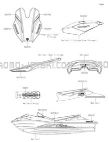 Decals pour Kawasaki 2022 JET SKI® ULTRA® 310X