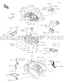 Hull Middle Fittings pour Kawasaki 2022 JET SKI® ULTRA® 310X