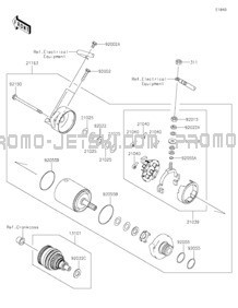 Starter Motor pour Kawasaki 2022 STX 160LX