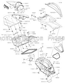 Hull Middle Fittings pour Kawasaki 2022 Ultra LX