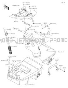 Hull Rear Fittings pour Kawasaki 2022 Ultra LX