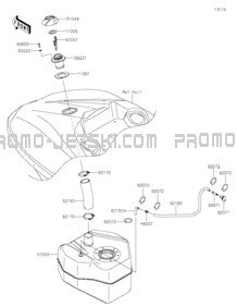 Fuel Tank pour Kawasaki 2023 JET SKI® SX-R 160