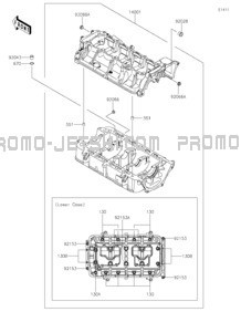 Crankcase pour Kawasaki 2023 JET SKI® ULTRA® 160LX