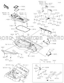 Hull Rear Fittings pour Kawasaki 2023 JET SKI® ULTRA® 160LX