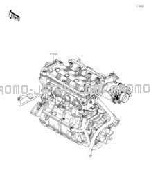 Engine Assembly(US Market Only) pour Kawasaki 2023 JET SKI® ULTRA® 160LX-S