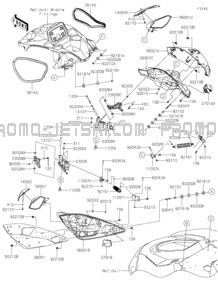 Hull Fittings pour Kawasaki 2023 JET SKI® ULTRA® 160LX-S