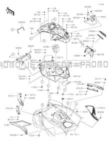 Hull Middle Fittings pour Kawasaki 2023 JET SKI® ULTRA® 160LX-S