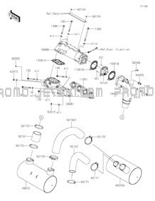 Muffler(s) pour Kawasaki 2023 JET SKI® ULTRA® 310LX