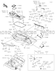 Hull Rear Fittings pour Kawasaki 2023 JET SKI® ULTRA® 310LX-S