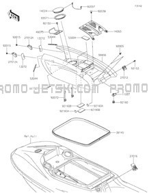 Engine Hood pour Kawasaki 2024 JET SKI® SX-R 160