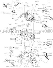 Hull Middle Fittings pour Kawasaki 2024 Ultra 160LX